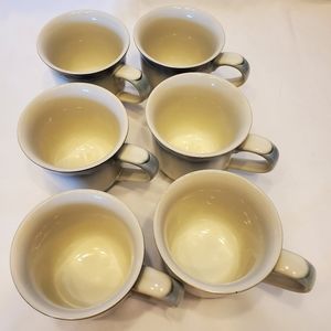 Noritake Vintage Captivate 8649 Stoneware Coffee Mug/Cup, Set of 6, Japan